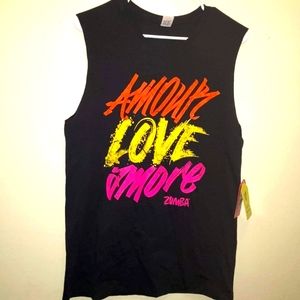 Zumba Active Wear XS/Spicy Sleeveless Workout shirt "Love"